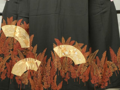 平和屋着物■豪華黒留袖 松竹梅 金彩 正絹 逸品 CABB1954ou