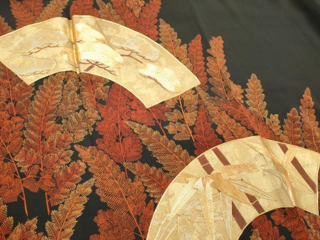 平和屋着物■豪華黒留袖 松竹梅 金彩 正絹 逸品 CABB1954ou
