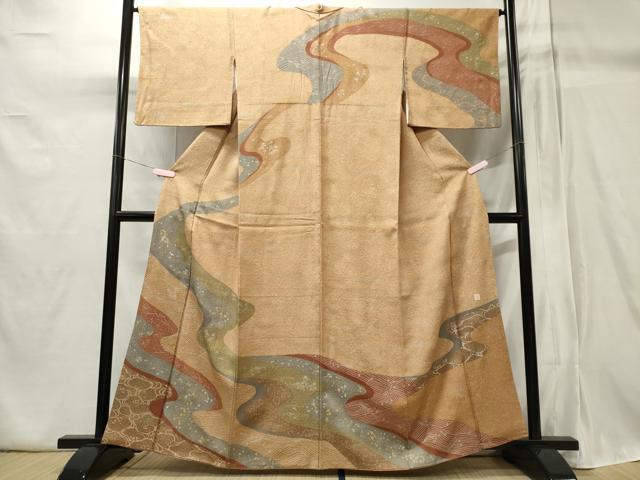 平和屋着物■訪問着 作家物 道長吉祥文 金銀彩 正絹 逸品 CABB1968ou