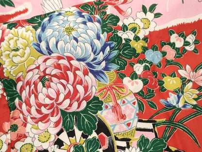 平和屋着物[]お宮参り　女の子　祝着　産着　初着　のしめ　飛鶴花車文　逸品　CABB2031ze