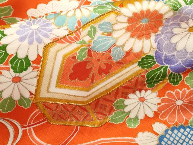 平和屋着物[]お宮参り　女の子　祝着　産着　初着　のしめ　駒刺繍　松竹梅貝桶草花文　金彩　逸品　CABB2032ze