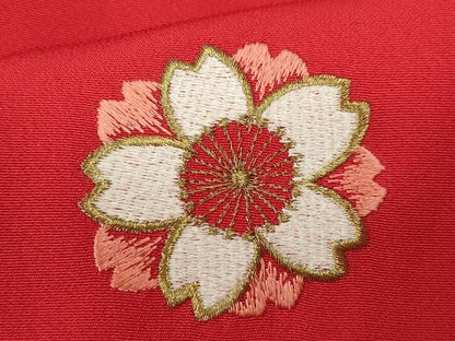 平和屋着物[]七五三　女の子　３歳　祝着　三つ身　総刺繍　鞠舞桜文　金糸　逸品　CABB2037ze
