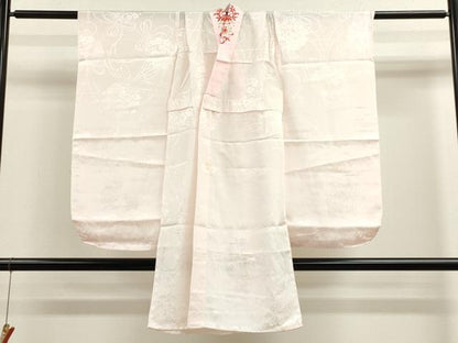 平和屋着物[]七五三　女の子　７歳　祝着　四つ身　長襦袢セット　駒刺繍　花籠文　金彩　洗える着物　CABB2056ze