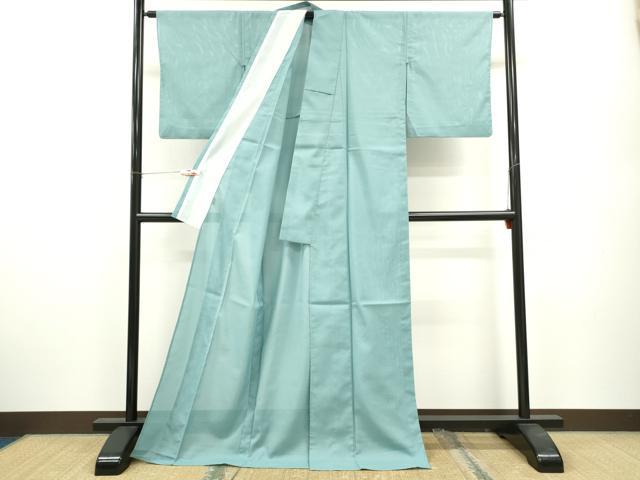 平和屋着物＊夏物　色無地　絽　錆浅葱色　洗える着物　CABB2067ze 平和屋着物＊夏物 色無地 絽 錆浅葱色 洗える着物 CABB2067ze