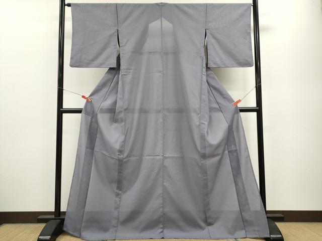 平和屋着物＊夏物 色無地 絽 鈍色 洗える着物 CABB2068ze