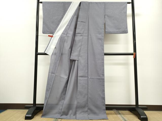 平和屋着物＊夏物 色無地 絽 鈍色 洗える着物 CABB2068ze