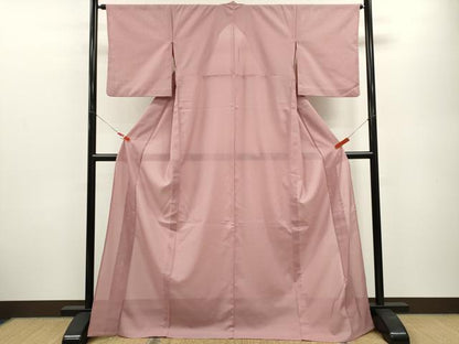平和屋着物＊夏物 色無地 絽 石竹色 洗える着物 CABB2071ze