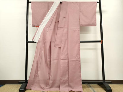 平和屋着物＊夏物 色無地 絽 石竹色 洗える着物 CABB2071ze