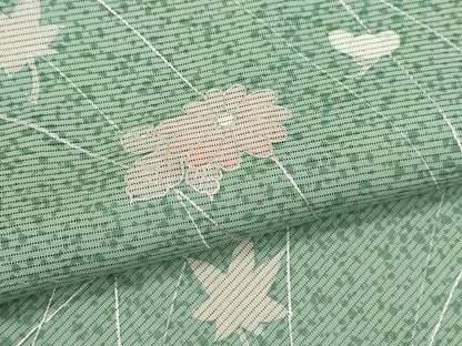 平和屋着物＊夏物 訪問着 絽 草花文 たたき染め 銀彩 正絹 逸品 CABB2074ze