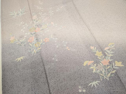 平和屋着物＊夏物 訪問着 絽 流水籬草花文 たたき染め 正絹 逸品 CABB2077ze