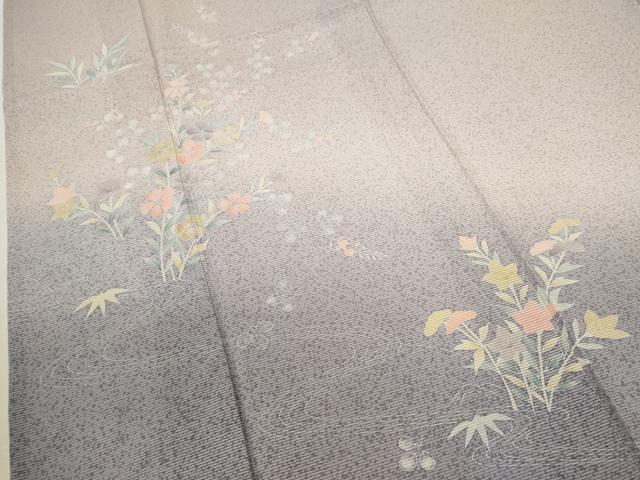 平和屋着物＊夏物 訪問着 絽 流水籬草花文 たたき染め 正絹 逸品 CABB2077ze
