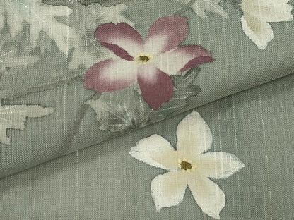 平和屋着物＊夏物 訪問着 紬地 草花文 正絹 逸品 CABB2078ze