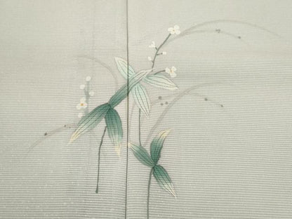 平和屋着物＊夏物 訪問着 絽 手描き 草花文 暈し染め 正絹 逸品 未使用 CABB2081ze