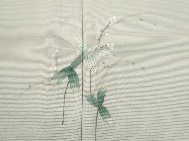 平和屋着物＊夏物 訪問着 絽 手描き 草花文 暈し染め 正絹 逸品 未使用 CABB2081ze