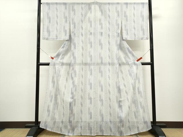 平和屋着物＊夏物 小紋 紗 矢羽根間道 洗える着物 CABB2086ze