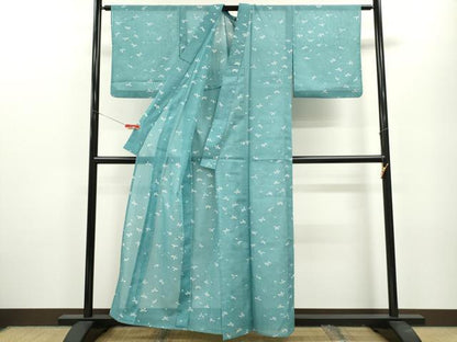 平和屋着物＊夏物 小紋 紗 舞花文 正絹 逸品 CABB2096ze