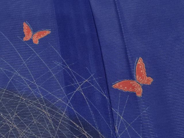 平和屋着物＊夏物　訪問着　絽　草木舞蝶文　暈し染め　金彩　洗える着物　CABB2097ze 平和屋着物＊夏物 訪問着 絽 草木舞蝶文 暈し染め 金彩