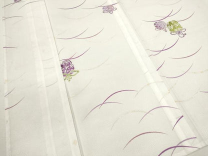 平和屋着物＊夏物 小紋 絽 芝草仕覆文 洗える着物 CABB2102ze