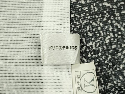 平和屋着物＊夏物 訪問着 絽 飛鶴芝草文 たたき染め 黒地 金銀彩 洗える着物 未使用 CABB2108ze