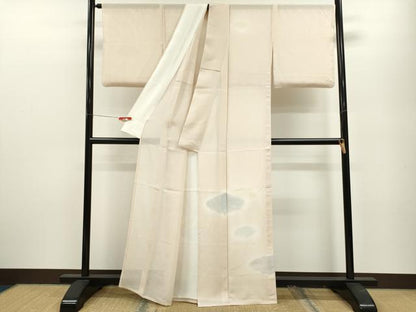 平和屋着物＊夏物 訪問着 絽 暈し染め 雲取り草花文 銀彩 正絹 逸品 CABB2124ze