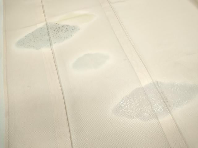 平和屋着物＊夏物 訪問着 絽 暈し染め 雲取り草花文 銀彩 正絹 逸品 CABB2124ze