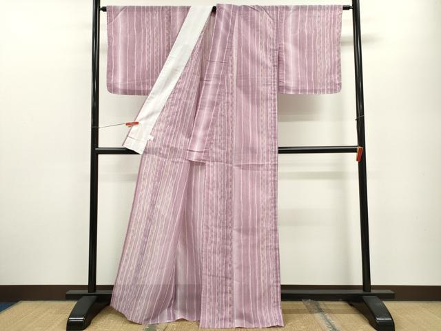 平和屋着物＊夏物 小紋 絽 吉祥間道 暈し染め 洗える着物 CABB2126ze