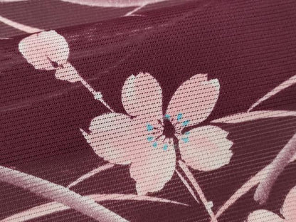 平和屋着物＊夏物 小紋 絽 草花文 洗える着物 CABB2128ze