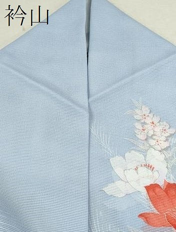 平和屋着物＊夏物 小紋 絽 草花文 洗える着物 CABB2132ze