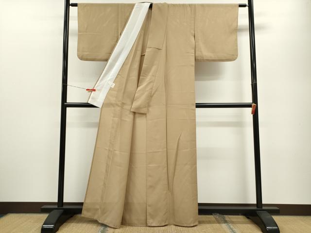 平和屋着物＊夏物 人間国宝・羽田登喜男監修 色無地 絽 榛色 さんび謹製 洗える着物 CABB2135ze