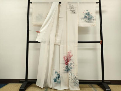 平和屋着物＊夏物 訪問着 絽 手描き 草花文 正絹 逸品 未使用 CABB2157ze