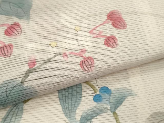 平和屋着物＊夏物 訪問着 絽 手描き 草花文 正絹 逸品 未使用 CABB2157ze