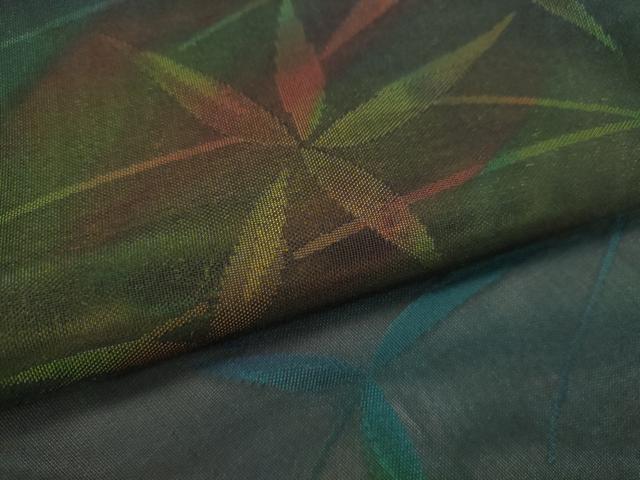 平和屋着物＊夏物　小紋　紗　草木文　暈し染め　正絹　逸品　未使用　CABB2158ze 平和屋着物＊夏物 小紋 紗 草木文 暈し染め 正絹 逸品 未使用
