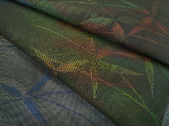 平和屋着物＊夏物 小紋 紗 草木文 暈し染め 正絹 逸品 未使用