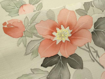 平和屋着物＊夏物　訪問着　絽　手描き　枝花文　暈し染め　正絹　逸品　CABB2161ze