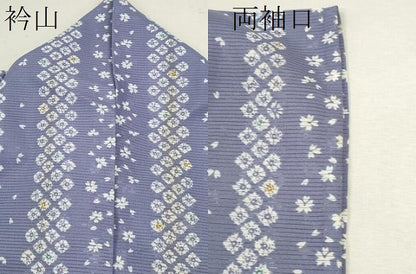 平和屋着物＊夏物 小紋 絽 吉祥花間道 洗える着物 CABB2165ze