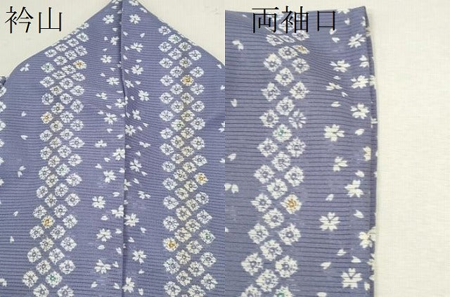 平和屋着物＊夏物 小紋 絽 吉祥花間道 洗える着物 CABB2165ze