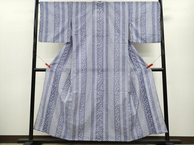 平和屋着物＊夏物 小紋 絽 吉祥花間道 洗える着物 CABB2165ze