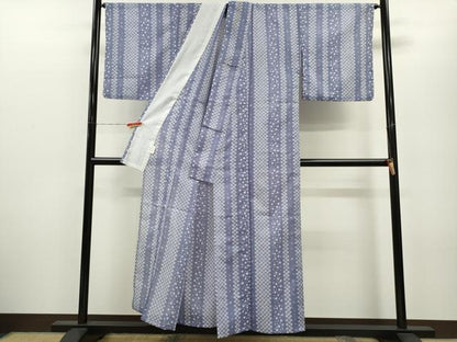 平和屋着物＊夏物 小紋 絽 吉祥花間道 洗える着物 CABB2165ze