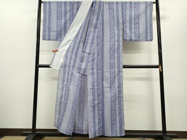 平和屋着物＊夏物 小紋 絽 吉祥花間道 洗える着物 CABB2165ze