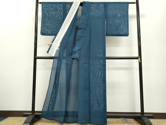 平和屋着物＊夏物　色無地　絽　留紺色　洗える着物　CABB2167ze 平和屋着物＊夏物 色無地 絽 留紺色 洗える着物 CABB2167ze