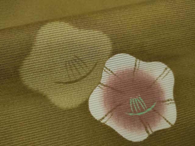 平和屋着物＊夏物 小紋 絽 椿 洗える着物 CABB2170ze