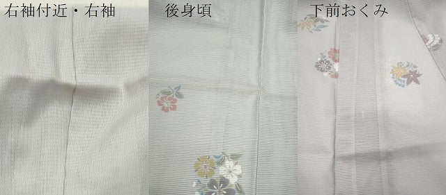 平和屋着物＊夏物　小紋　絽　草花丸文　洗える着物　CABB2172ze 平和屋着物＊夏物 小紋 絽 草花丸文 洗える着物 CABB2172ze
