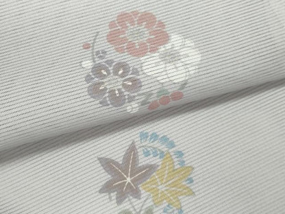 平和屋着物＊夏物 小紋 絽 草花丸文 洗える着物 CABB2172ze