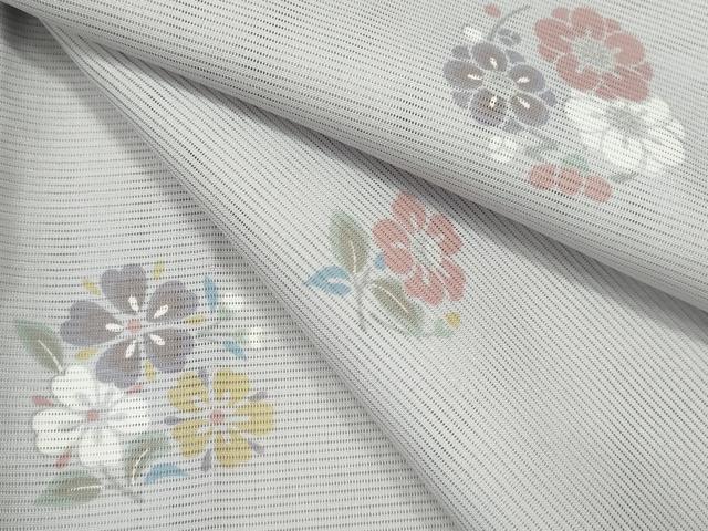 平和屋着物＊夏物　小紋　絽　草花丸文　洗える着物　CABB2172ze 平和屋着物＊夏物 小紋 絽 草花丸文 洗える着物 CABB2172ze