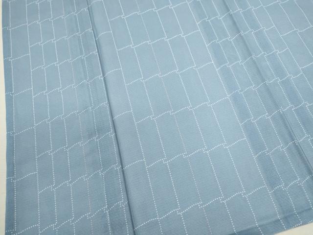 平和屋着物＊夏物 小紋 絽 瓦文 洗える着物 未使用 CABB2174ze
