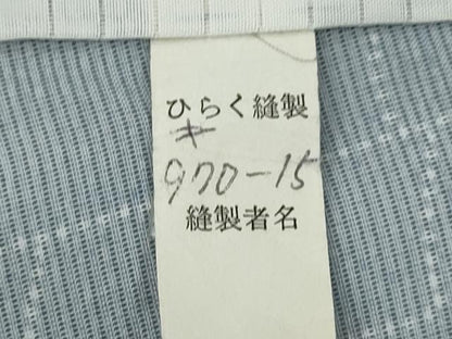 平和屋着物＊夏物 小紋 絽 瓦文 洗える着物 未使用 CABB2174ze