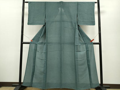 平和屋着物＊夏物 色無地 市松紋紗 正絹 逸品 未使用 CABB2176ze