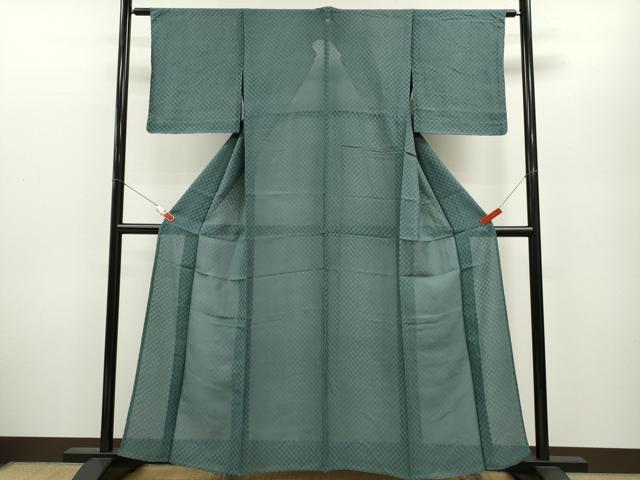 平和屋着物＊夏物 色無地 市松紋紗 正絹 逸品 未使用 CABB2176ze