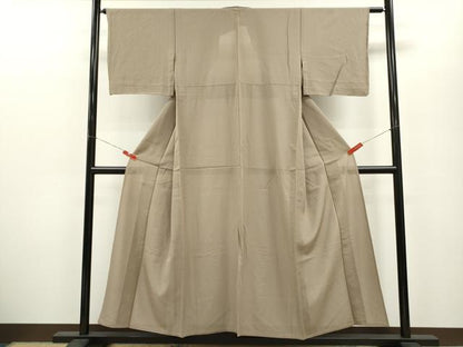 平和屋着物＊夏物 色無地 絽 空五倍子色 正絹 逸品 CABB2177ze