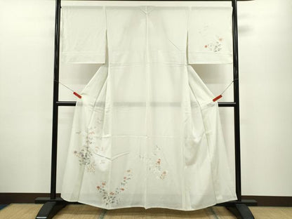平和屋着物＊夏物 訪問着 絽 草花文 金彩 正絹 逸品 CABB2180ze